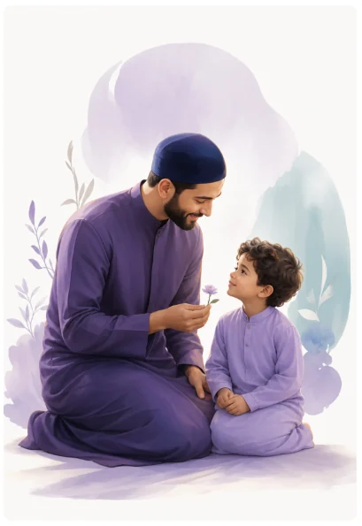 A father and son together